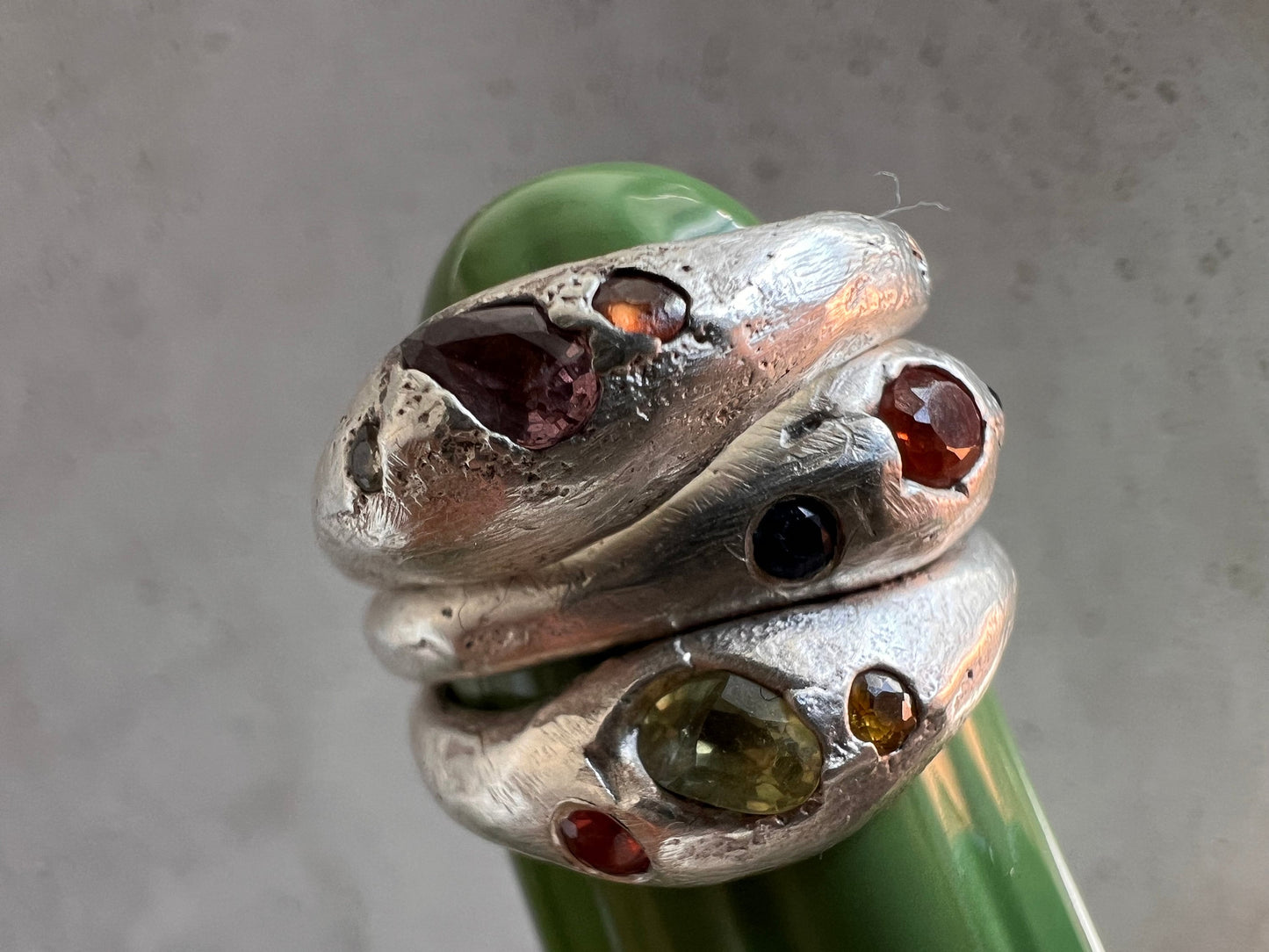 Colorful sapphire ring set