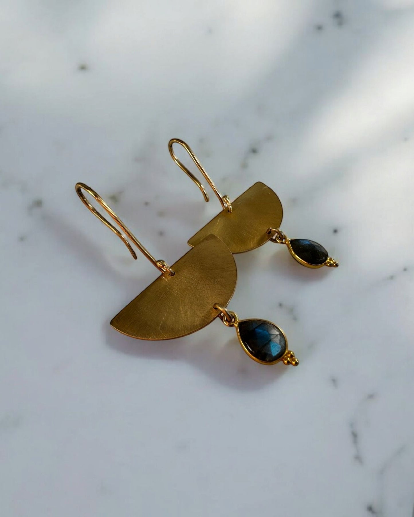 Golden eagle dangle earrings. Lightweight