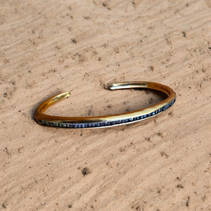 Golden Bangle Sapphire Bracelet: A Minimalist Touch of Luxury