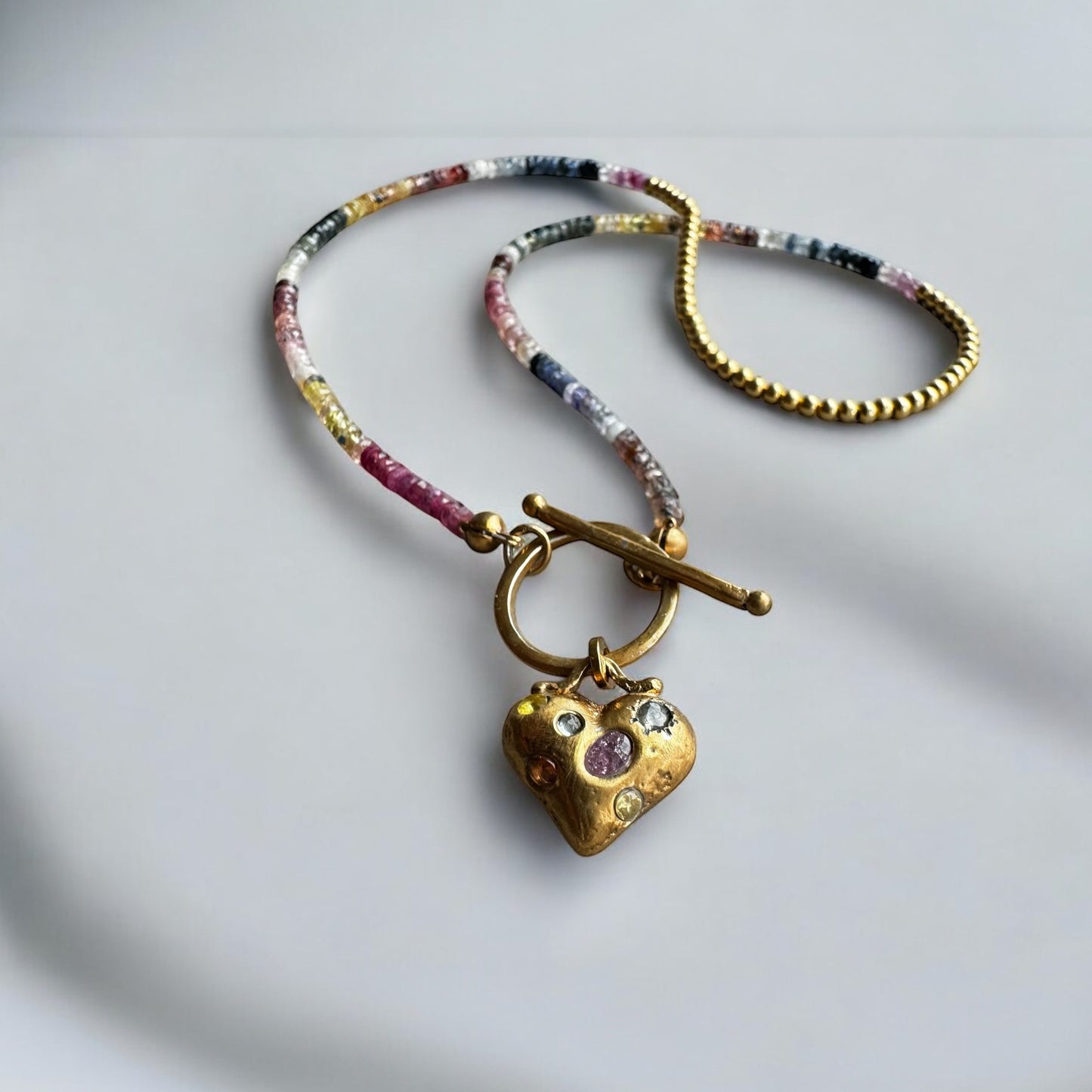 Heart of Gold Necklace: A Tribute to Elegance - The 15mm heart-shaped pendant is crafted from gold-plated silver