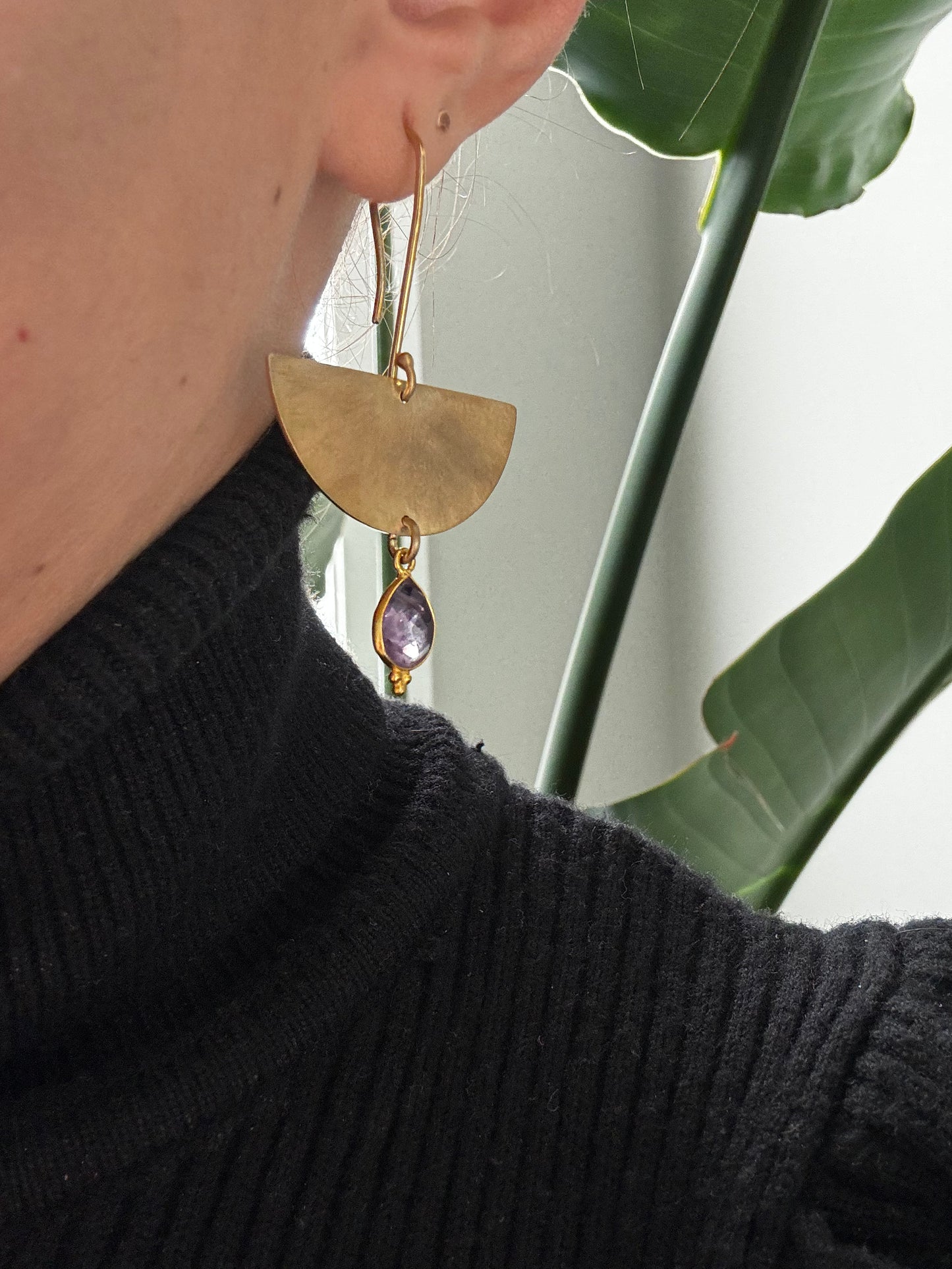 Golden eagle dangle earrings. Lightweight