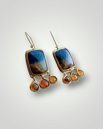 Sapphire & Citrine Dangle Earrings: A Touch of Radiance for Every Occasion