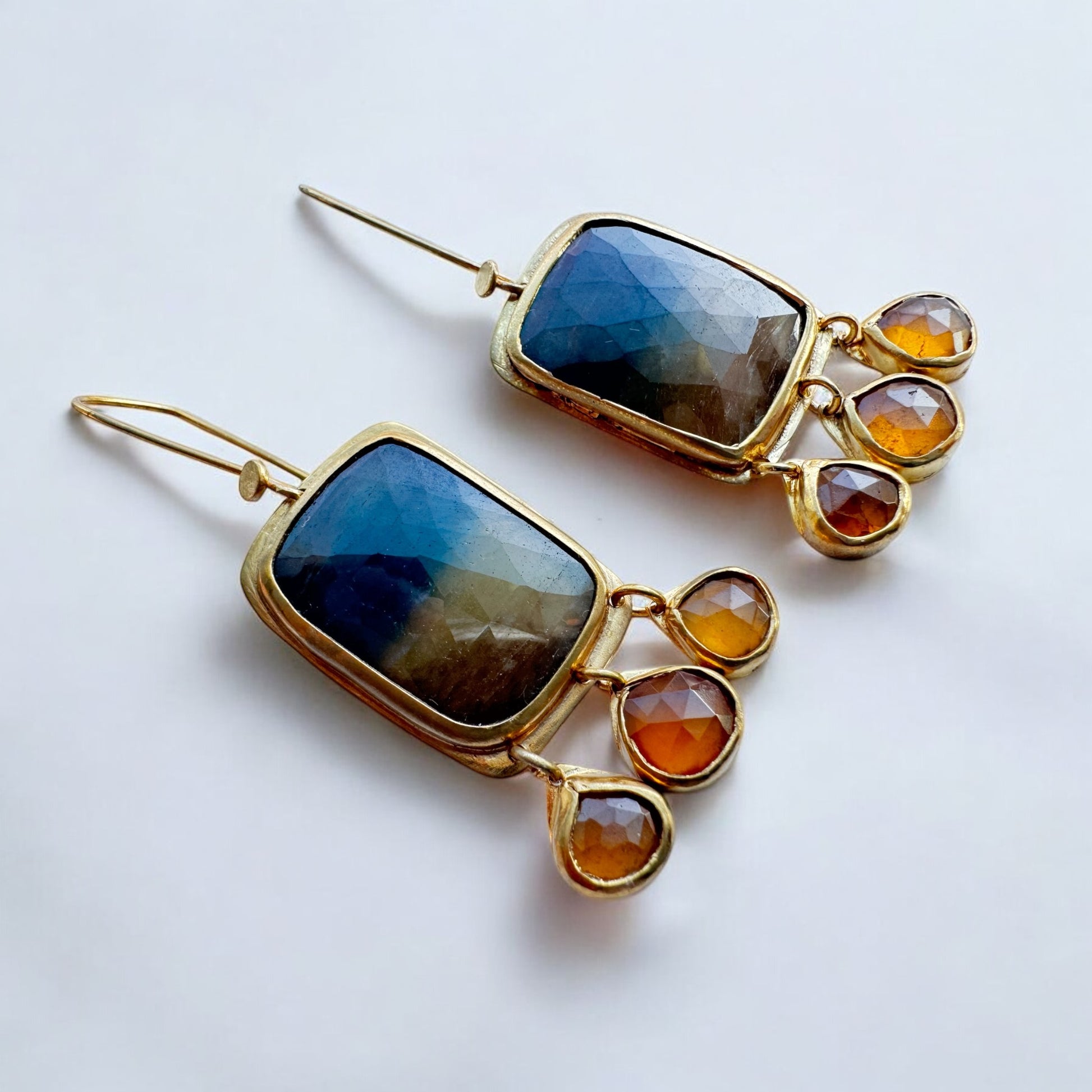 Sapphire & Citrine Dangle Earrings: A Touch of Radiance for Every Occasion