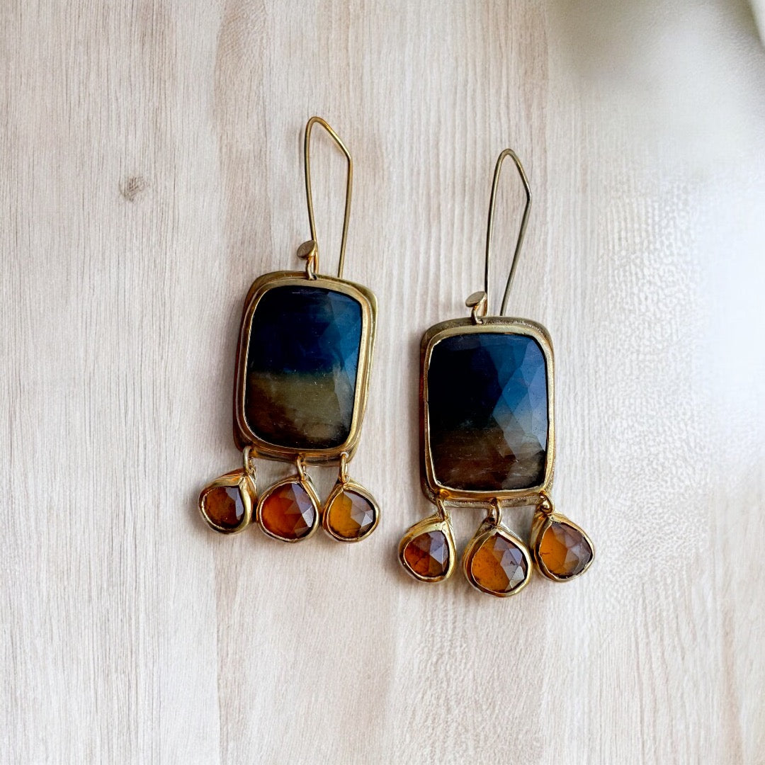 Sapphire & Citrine Dangle Earrings: A Touch of Radiance for Every Occasion